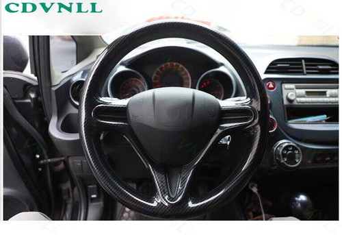 For Honda Fit Jazz GK5 2008-13 ABS Carbon Fiber Steering Wheel Border Strip Trim - Picture 6 of 7
