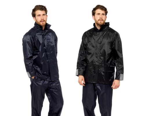 Mens Waterproof Jacket Hooded Windproof Water Resistant Outdoor Rain Coat - Picture 1 of 5