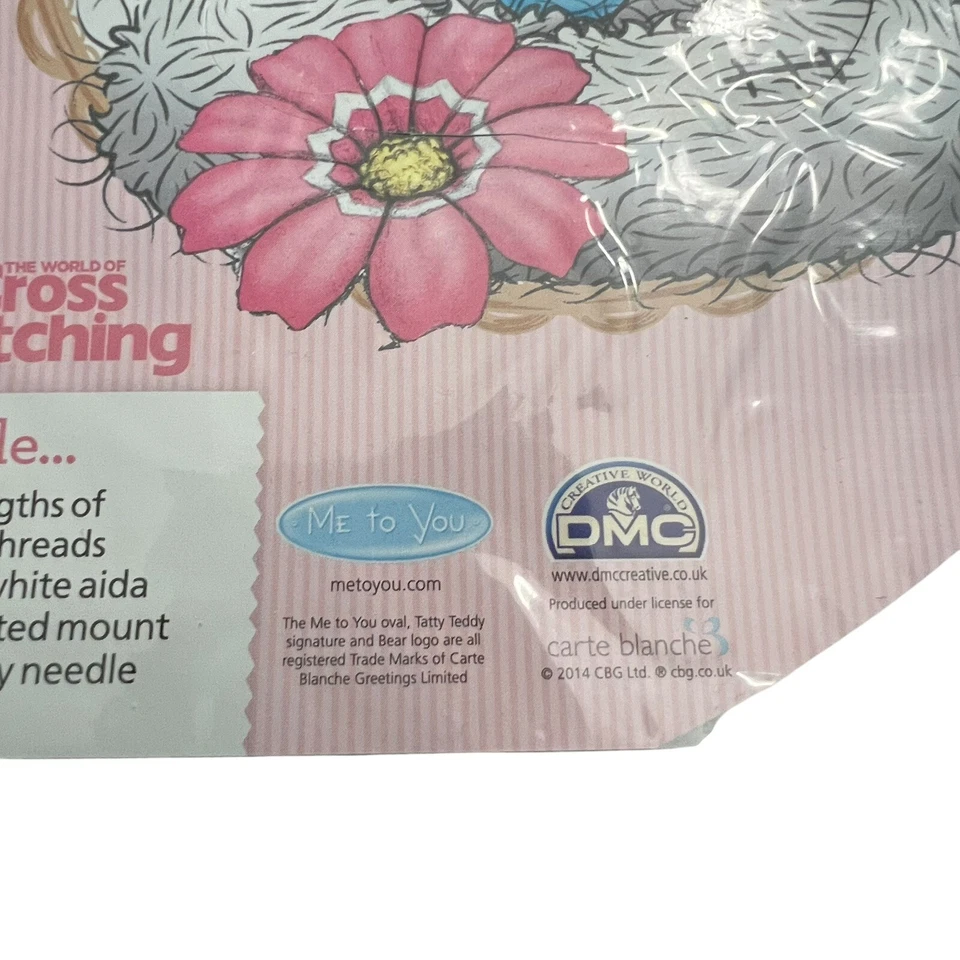 Counted Cross Stitch Kits Lot Of 4 Teddy Bears Train Baby Bib Dress Up Girl Card - Image 3 of 4