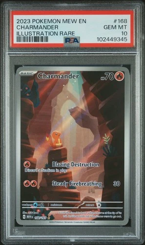 2023 Pokemon Mew 151 Charmander #168 GEM MT PSA 10 Illustration Rare