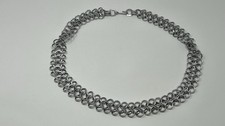 Vintage 1960 s Aluminum Chain Belt, 32 Long, 1 Wide