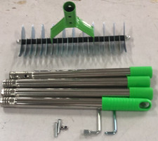 Thatch Rake Scarifier Lawn Aerator Steel Tines Moss Grass Remover Garden Tool