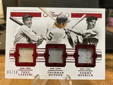 2021 Panini Flawless Legends Red Lazzeri Thurman Munson Henrich SSP #/10