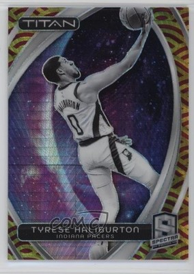 2023 Spectra Titan International Red & Yellow Prizm 5/49 Tyrese Haliburton rf2