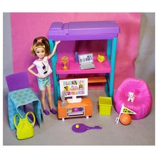 Barbie Team Stacie Muñeca Litera Dormitorio Silla Deportes Juego Set Completo