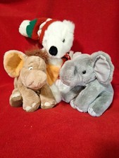 Retired Ty Classic Holiday Bear  Beanie Buddy Spout  Disney Store Elephant