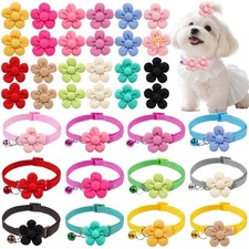 36PCS Dog Flower Collar and Hair Bows Set,Multi Color Cute Pet Collar