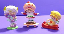 3 Vintage 1982 Strawberry Shortcake Angel Cake Apple Dumplin PVC Figure Toy