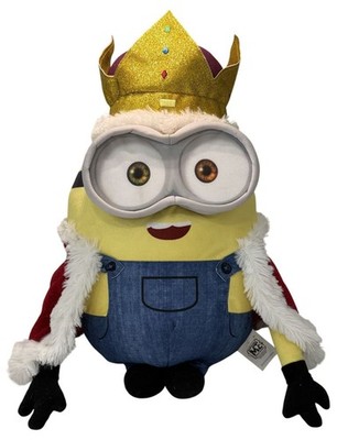King Bob Despicable Me Minion Plush Universal Studios Crown Royal Cape 14''