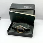 Vintage Seiko Kinetic SQ100 Wrist Watch Two Tone Mens UNTESTED   #36 J11