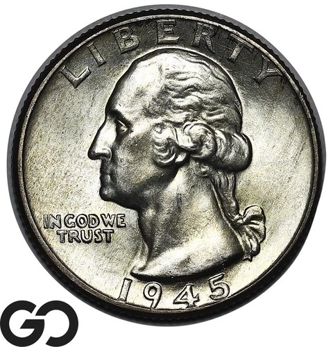 1945-D Washington Quarter, Superb Gem BU++