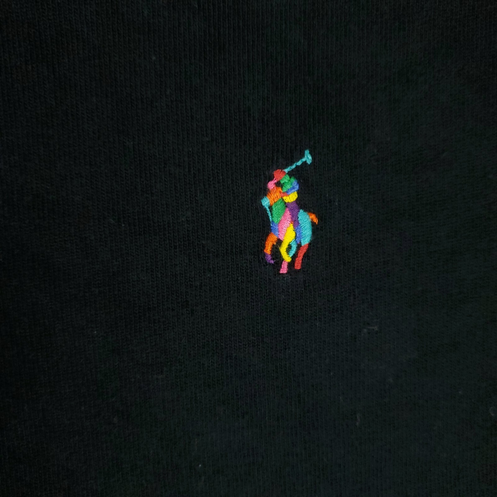 Ralph Lauren Maglione Uomo 2XLT Nero Multicolore Big Pony Pullover Felpa