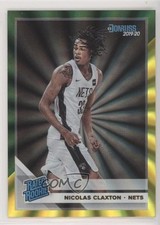 2019 Donruss Rated Rookie Holo Green & Yellow Laser Nic Claxton Nicolas #229 3r1