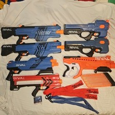 7 Nerf Gun Rival Lot 2 Kahos, Atlas, Zeus, Helix, And 2 Chargers w/7 Team Flags