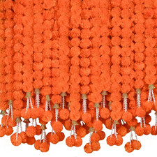 10Pcs Marigold Garland, 5 Feet Artificial Marigold Flowers for Diwali Decor
