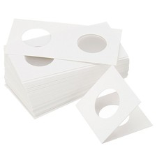 2x2 Coin Flips, 400 Pack 26.5mm Cardboard Coin Holder Paper Coin Holders, White