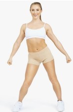 Capezio Women's Small Team Basic Boy Cut Low Rise Short TB113 Dancer Tan Beige