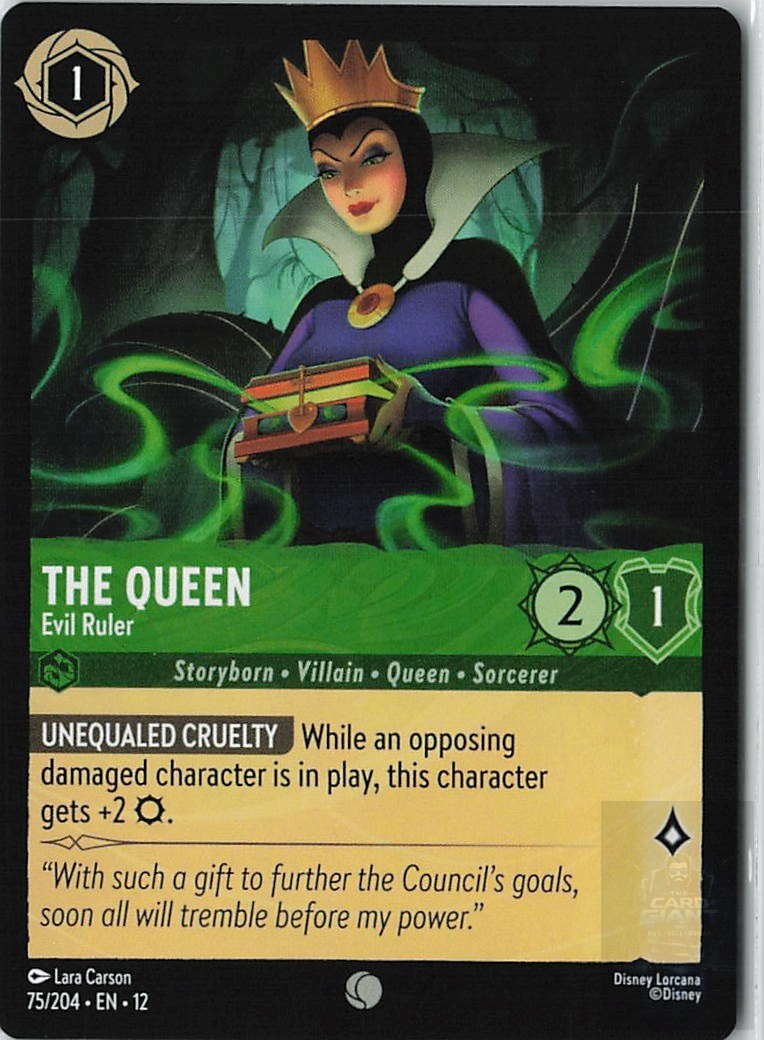 THE QUEEN - EVIL RULER 75/204 Wilds Unknown Common LORCANA