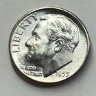 1953-P Roosevelt Dime - Exact Coin Imaged - 90% Silver Nice Condition Coin - 01