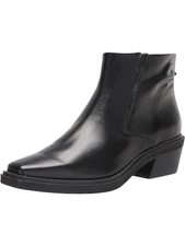 FRANCO SARTO Womens Black Comfort Forta Square Toe Block Heel Booties 6.5 M