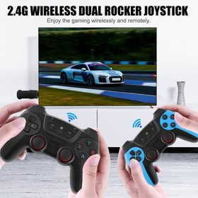 4K Game Stick 30000+ Games 50 Emulators PS1 N64 DC 2 Wireless Controllers