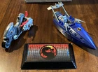 GI Joe Mortal Kombat Toy Lot ~ Dragon Boat 1989 & Motorcycle 1992 ~ Used