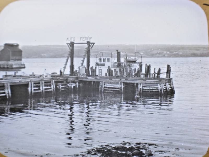 1926 Ferry Across Canso to Cape Breton, Nova Scotia, Canada Glass Plate Negative