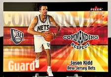 JASON KIDD (HOF) 2001-02 FLEER PREMIUM COMMANDING RESPECT INSERT #19CR LOOK!