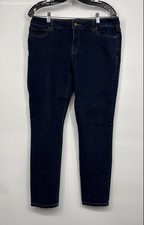 Michael Kors Women's Blue Denim Regular Fit Dark Wash Skinny-Leg Jeans Size 8