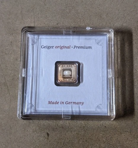 1-Gram Geiger Silver Bar (In Square Assay) *Toned 999 Fine - Security Feature