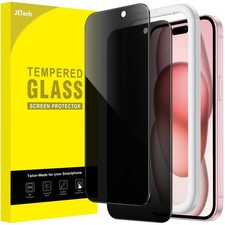 JETech Privacy Screen Protector for iPhone 15 6.1-Inch, 15, Black 