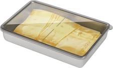 Freshmage Cheese Container for Refrigerator, Stainless Steel Airtight Deli Meat