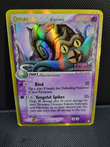 Heavy Play 2006 Pokemon Holon Phantoms Delta Species Omastar 13/110 Reverse Holo