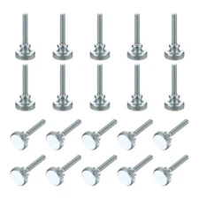 M3 x 16.5mm 20Pcs Knurled Thumb Screws with Shoulder Grip Knobs for TV Monitor