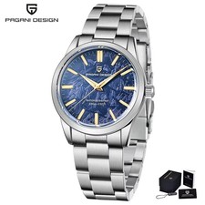 40MM PAGANI DESIGN Quartz Pilot Men's Watch Diver 100M Waterproof Stainless NEW