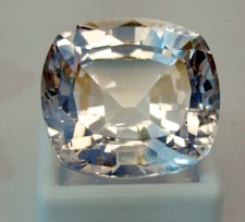 White Sapphire Cushion Cut 125-127 Ct Natural Certified Loose Gemstone RK251