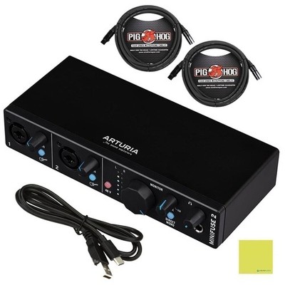 Arturia MiniFuse 2 Dual USB Audio Interface, Black Bundle with 2x .. -OPEN BOX