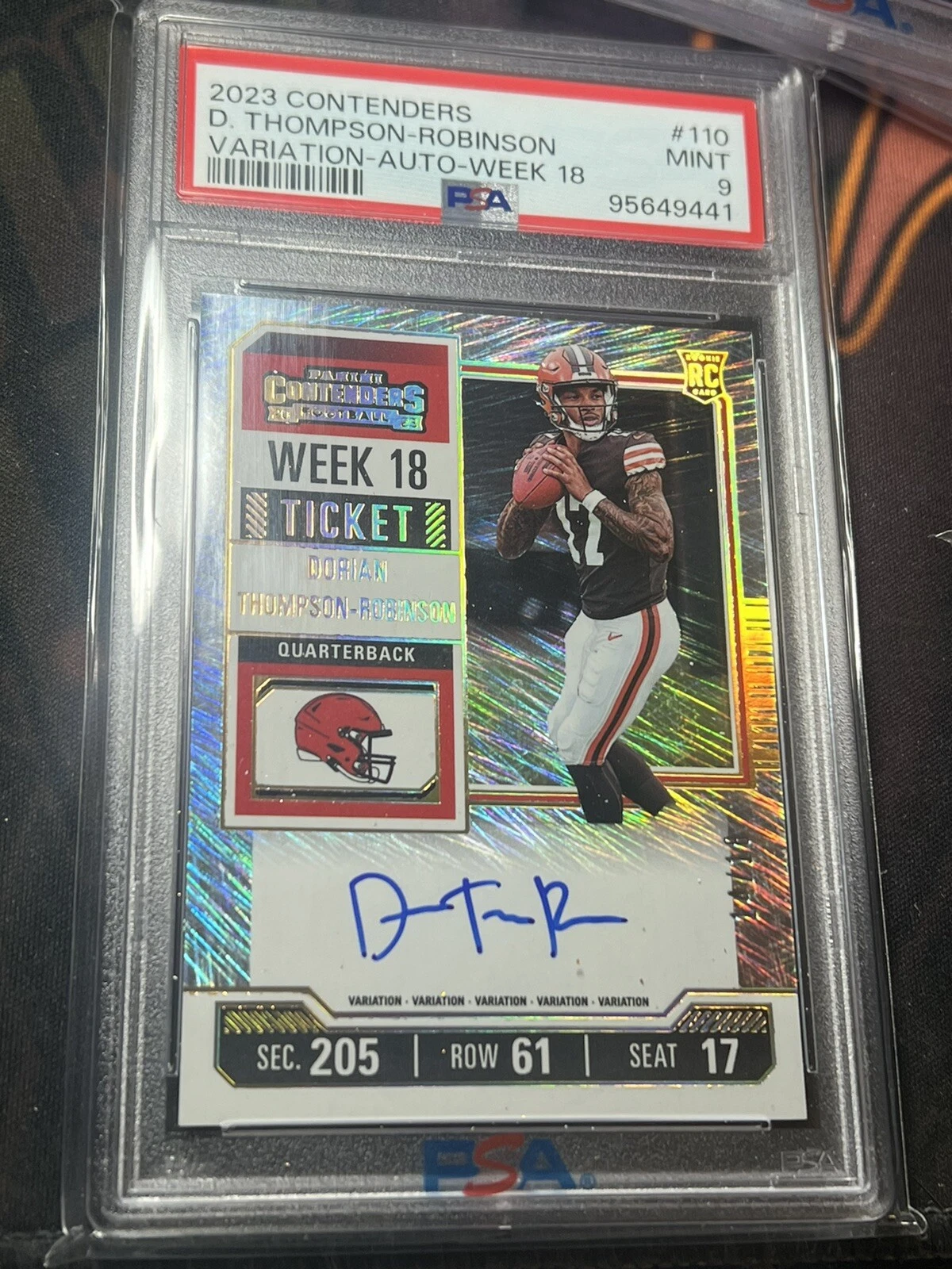 Dorian Thompson-Robinson Panini Contenders #110 Variation-Autograph-Week 18