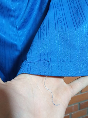 Umbro Vintage Football Soccer Shorts Blue Monogram Polyester Mens Size 2XL - Picture 10 of 13
