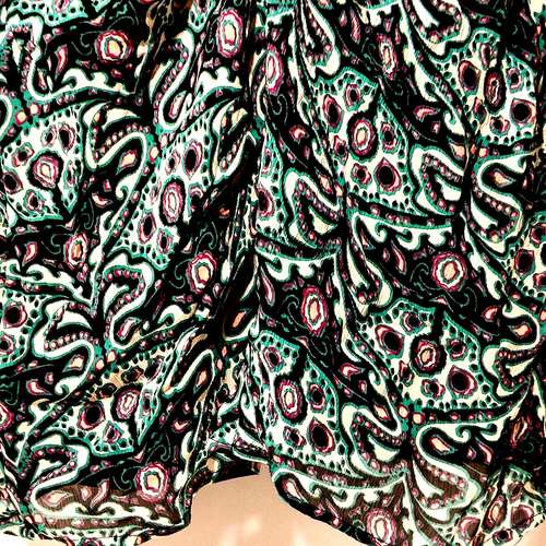 BASH BA & SH Artsy Mini Dress NWT Multicolor 3/4 Sleeve Flowy Ruched Size 6 - Picture 3 of 12