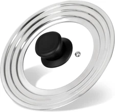 Universal Lid for Pots and Pans Skillets, Stainless Steel Pan Cover Fits 6-7-8