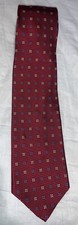 BROOKS BROTHERS Makers RED BLUE GEOMETRIC PURE SILK NECKTIE TIE