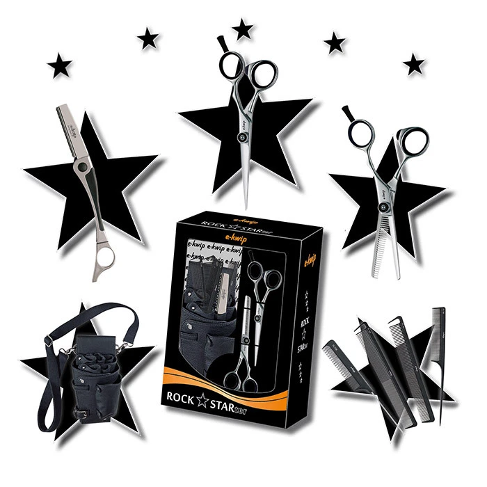 e-kwip - Rock Starter Set - 2 Scheren + Razor + Tasche