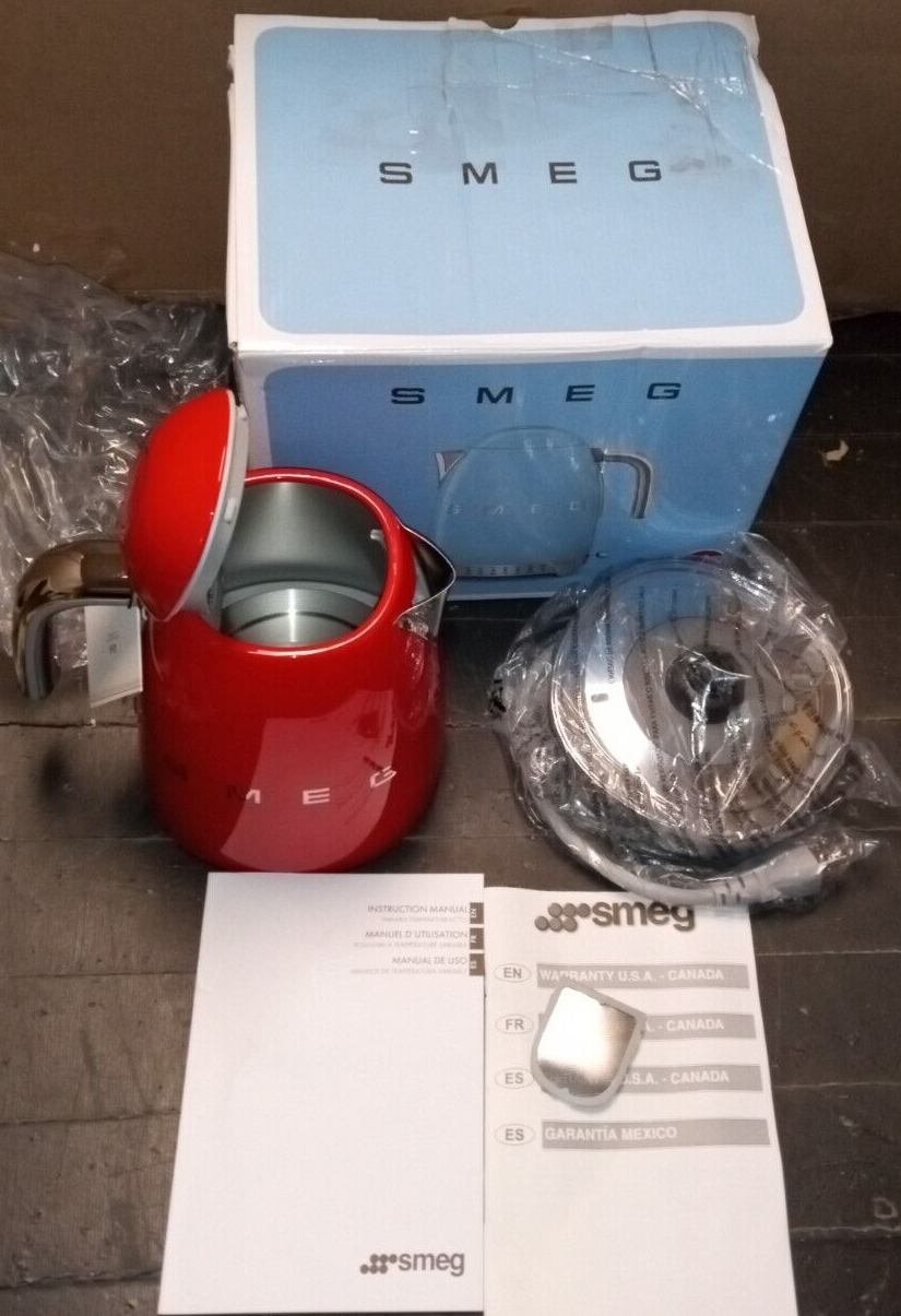 Smeg KLF02RDUS 50's Retro Style Aesthetic Electric Tea Kettle. eBay
