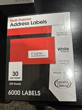 6000 Address Labels 1  X 2 5/8  