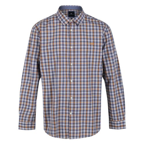 Nueva camisa de ropa de diseñador para hombre a cuadros algodón puro informal manga larga botones - Imagen 1 de 12