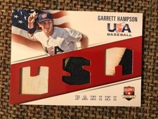 GARRETT HAMPSON Rockies 2015 Panini USA Baseball Game Used Triple PATCH 25/35