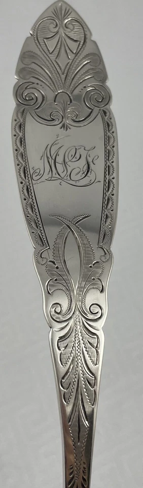 Coin Silver James Watts Philadelphia Fancy Soup Ladle-Mono'd - Изображение 2 из 4
