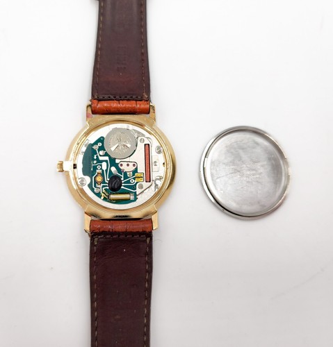 Hamilton USF&G Sugar Bowl Round 32mm Gold Plated Women's Crystal Watch 8704 - Picture 6 of 7