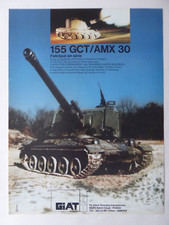 9/1982 PUB GIAT ARMEE FRANCAISE CHAR AMX 30 C 155 GCT TANK PANZER FRENCH AD